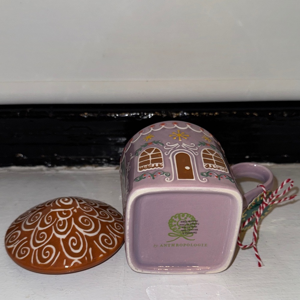 NWT ANTHROPOLOGIE Ginger Stoneware Mug Lavendar - Picture 10 of 10